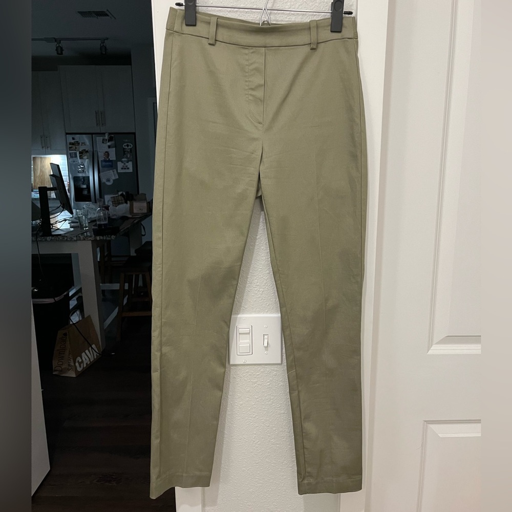 Olive Straight Leg Trousers